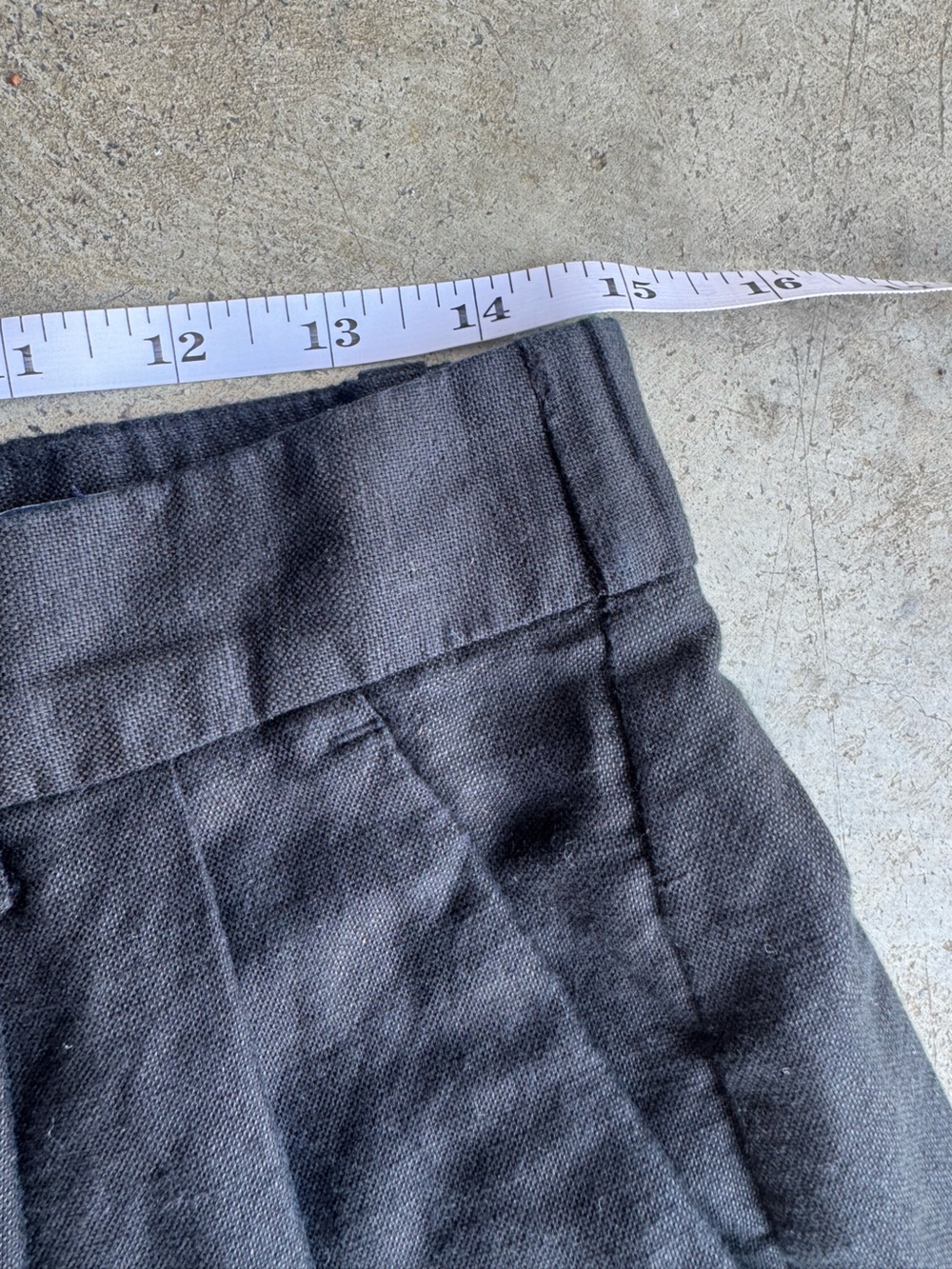 GAP 365 High-Rise Linen-Blend Black Wide-Leg Tailored Trousers 8 30” Inseam - Picture 11 of 16